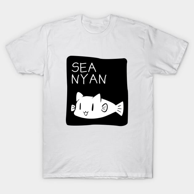 Sea Nyan | Hiyori's long tee T-Shirt by PinPom